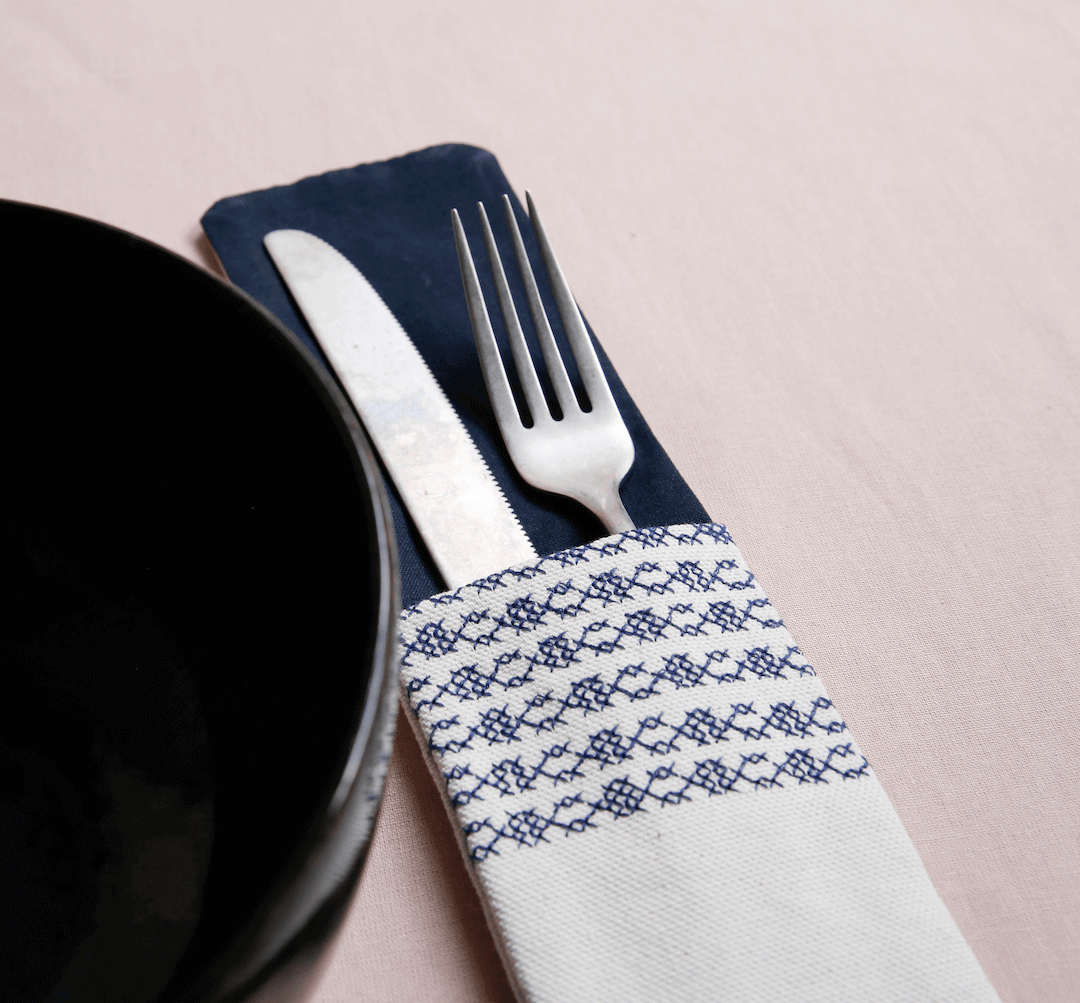 Bo Cutlery Holders Set Embroidered